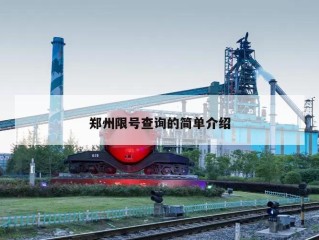 郑州限号查询的简单介绍